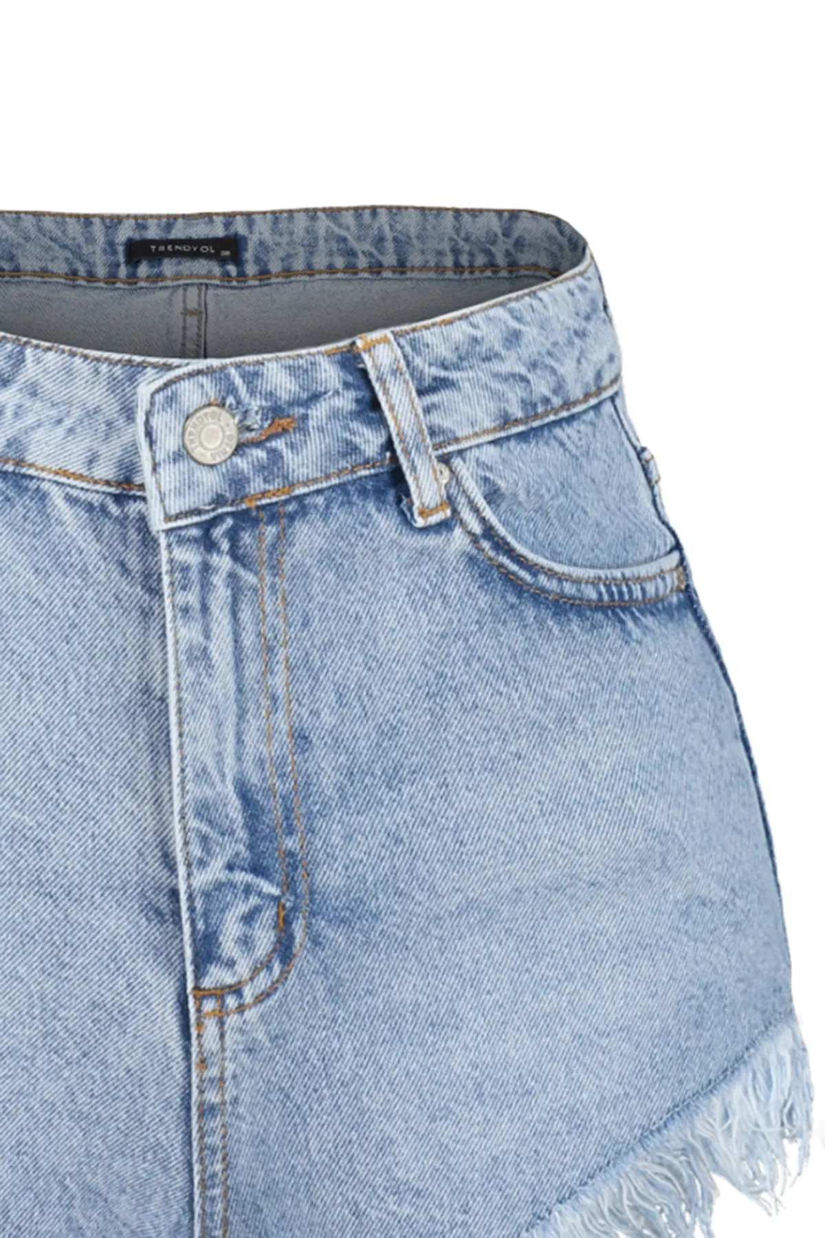 Trendyol Collection  Shorts - Blau - Hoher Bund