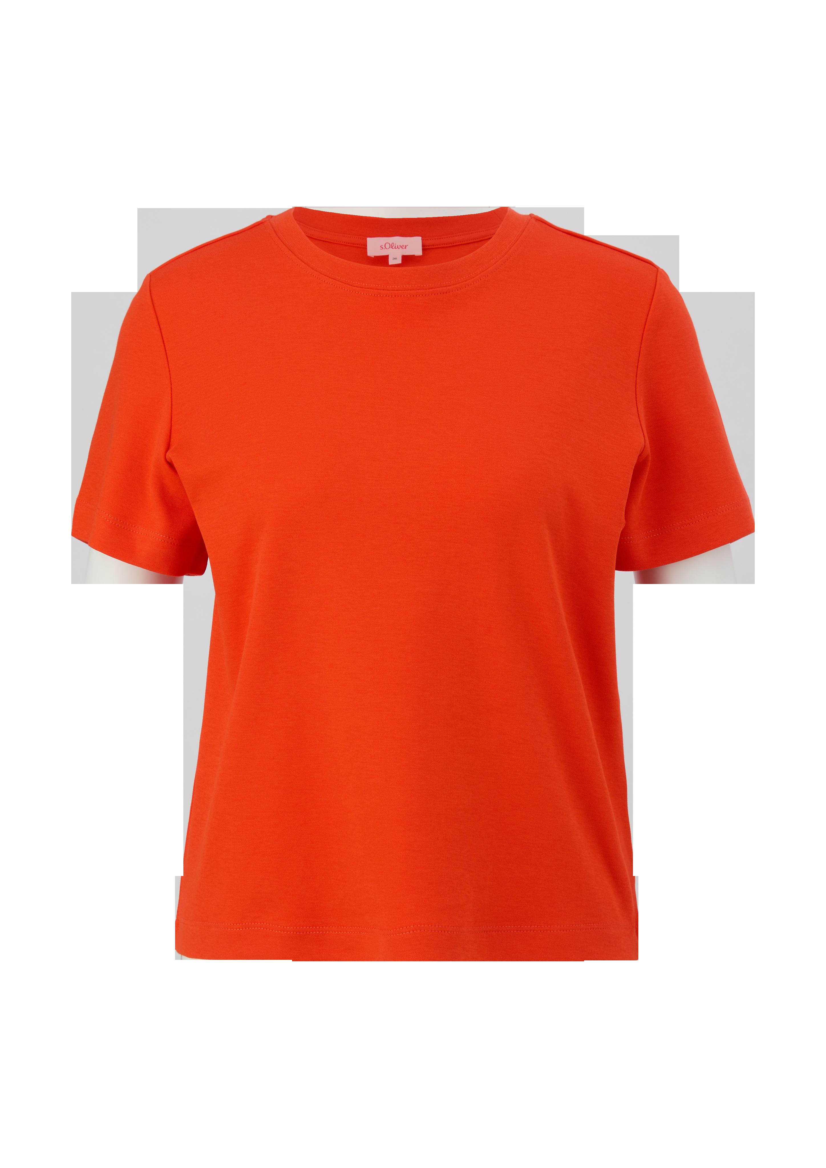 Leicht verkürztes Baumwollshirt  2132906-2550