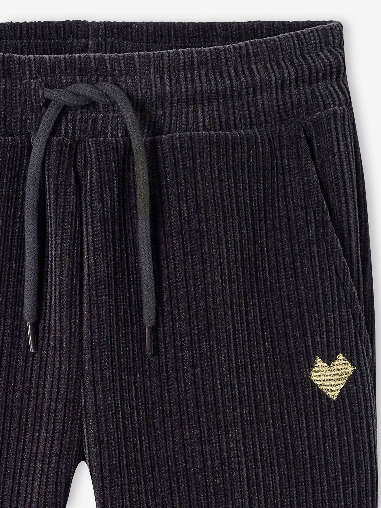 Vertbaudet Mädchen Joggpants aus Cord - grau meliert