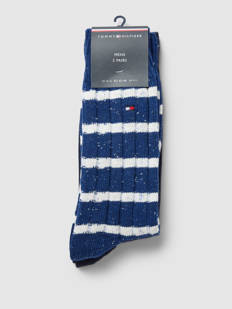 Socken mit Label-Details im 2er-Pack Modell 'NEPPY' in dunkelblau