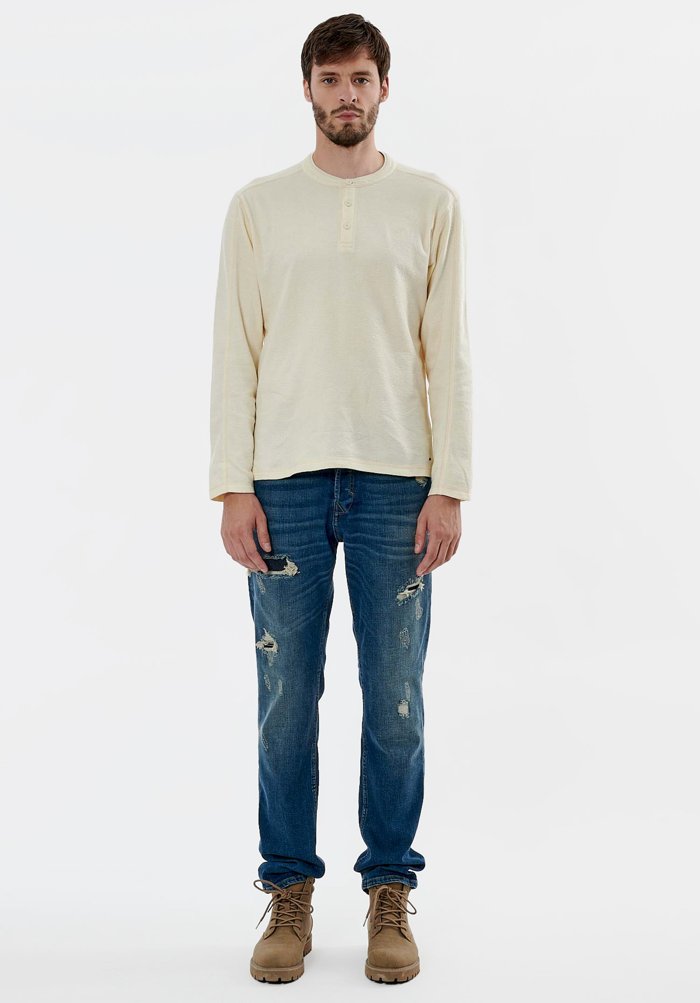TINS   T-shirt blanc homme 100% coton