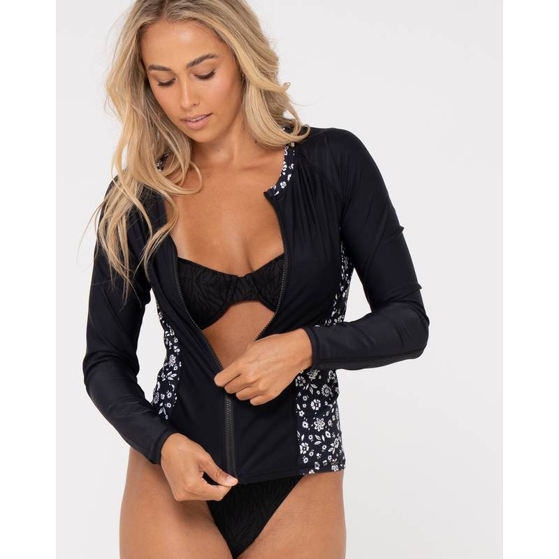 RUSTY PINA COLADA FULL ZIP LONG SLEEVE RASHIE UV Anzug Damen