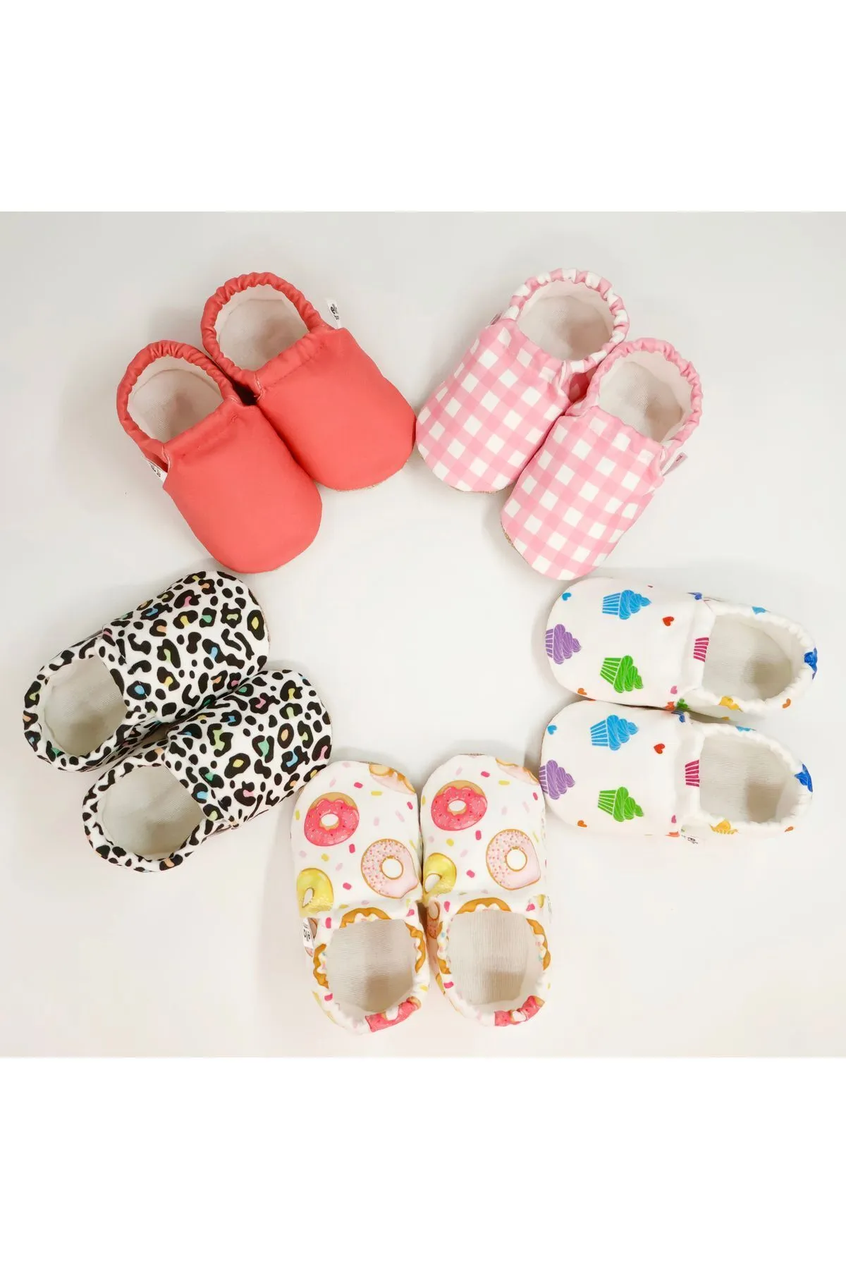 Ella Bonna  Mehrfarbige Babyschuhe mit rutschfester Sohle, Heimstiefel, Hausschuhe, Kindergartenschuhe, Hausschuhe