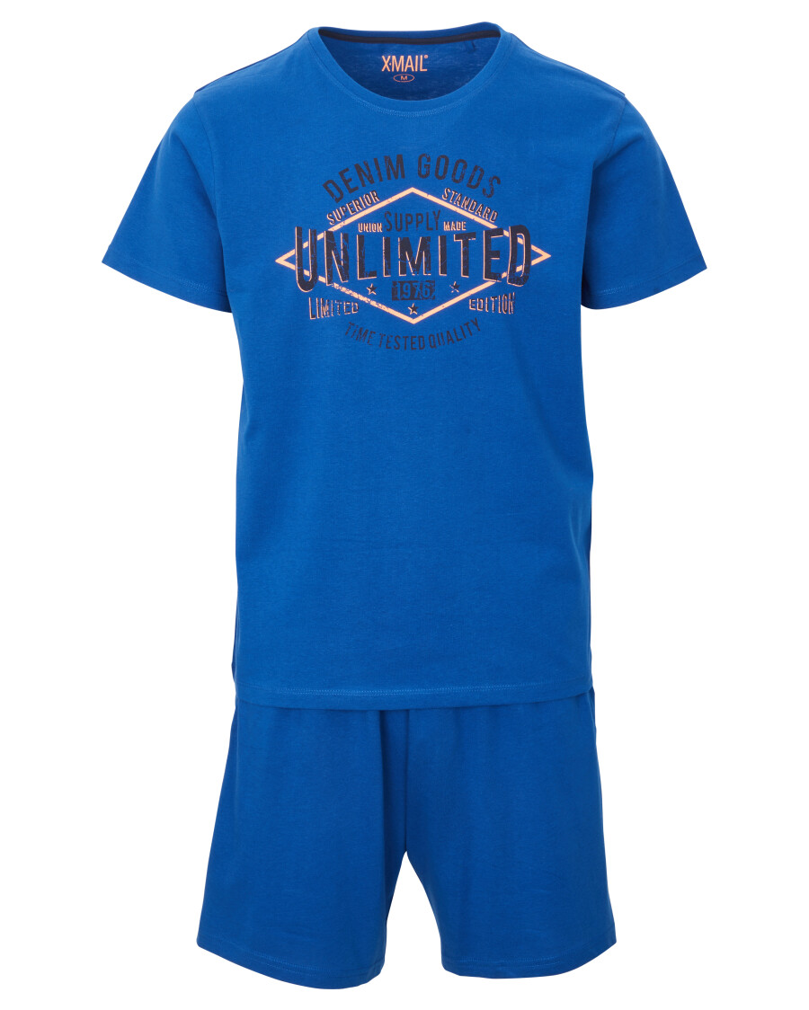 Blauer Pyjama