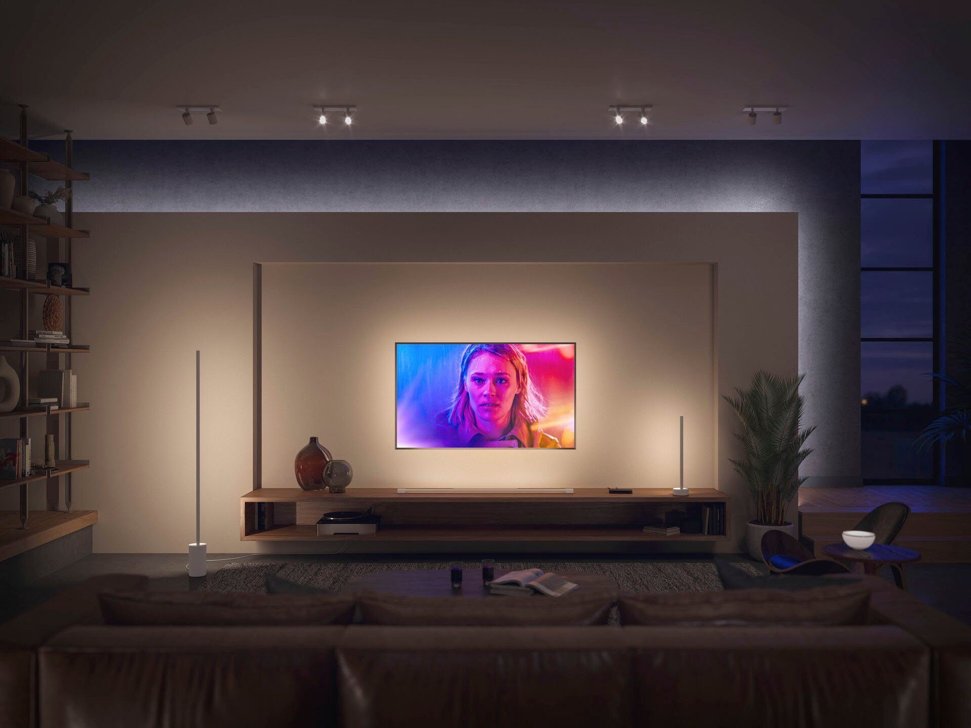 Philips Hue LED Tischleuchte Gradient Signe, Bluetooth, Dimmfunktion, LED fest integriert, Farbwechsler, warmweiß - kaltweiß, Bluetooth Steuerung