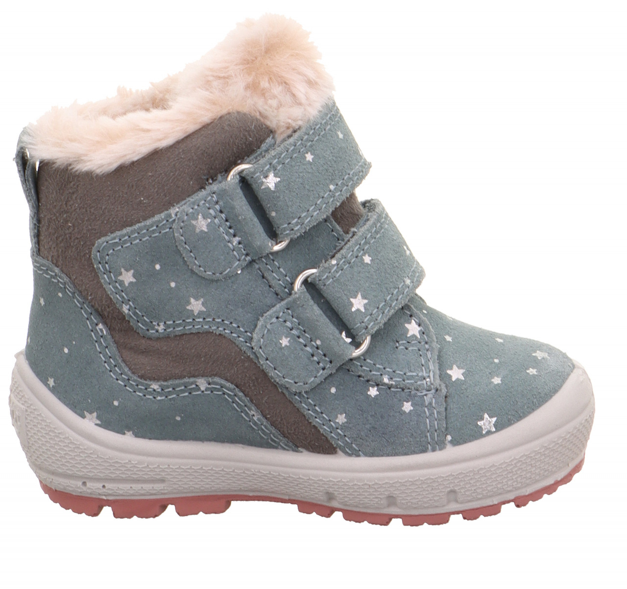 GROOVY - Hellgrün/Grau Boots mit Klettverschluss
