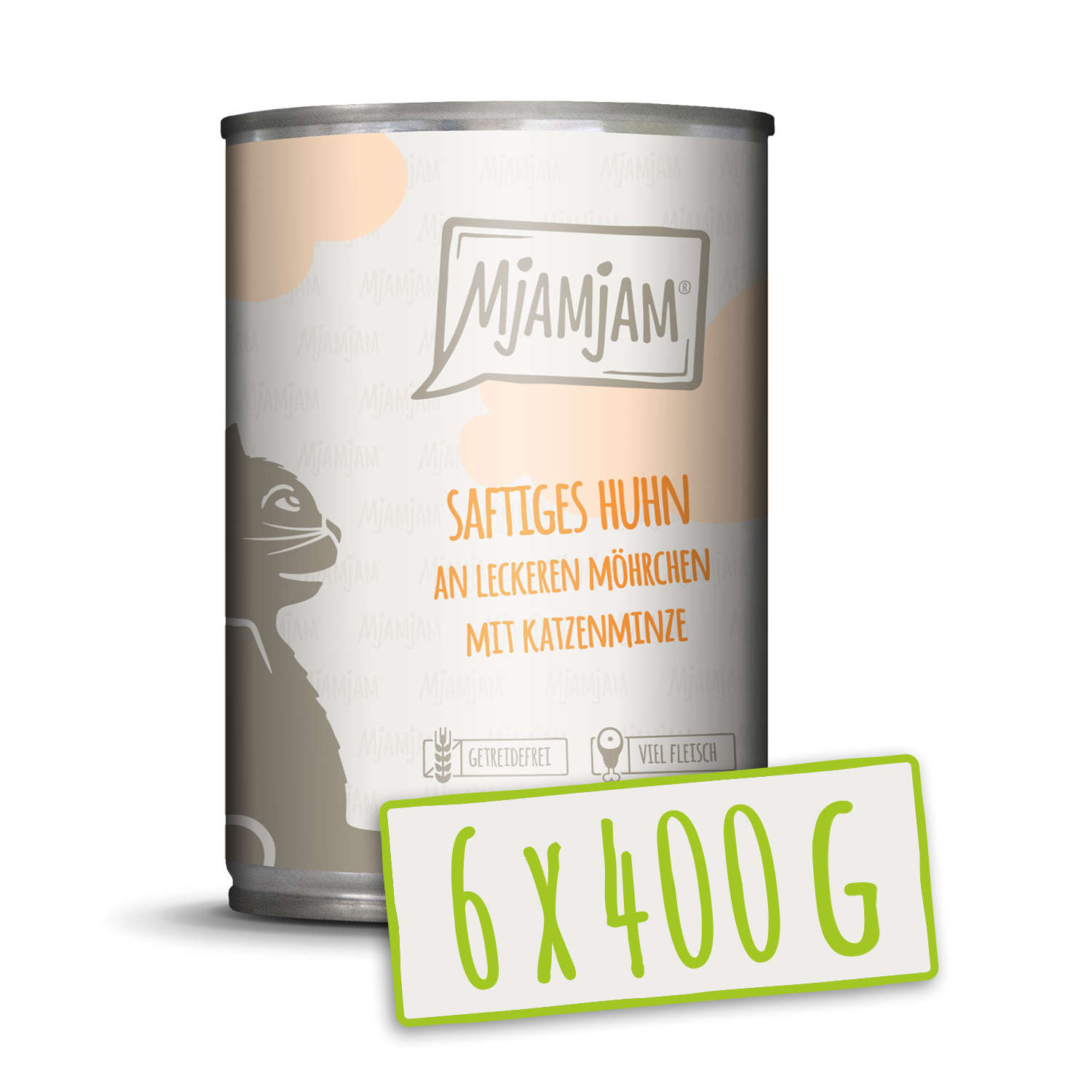 MjAMjAM Nassfutter MjAMjAM 6x400g Huhn an Möhrchen