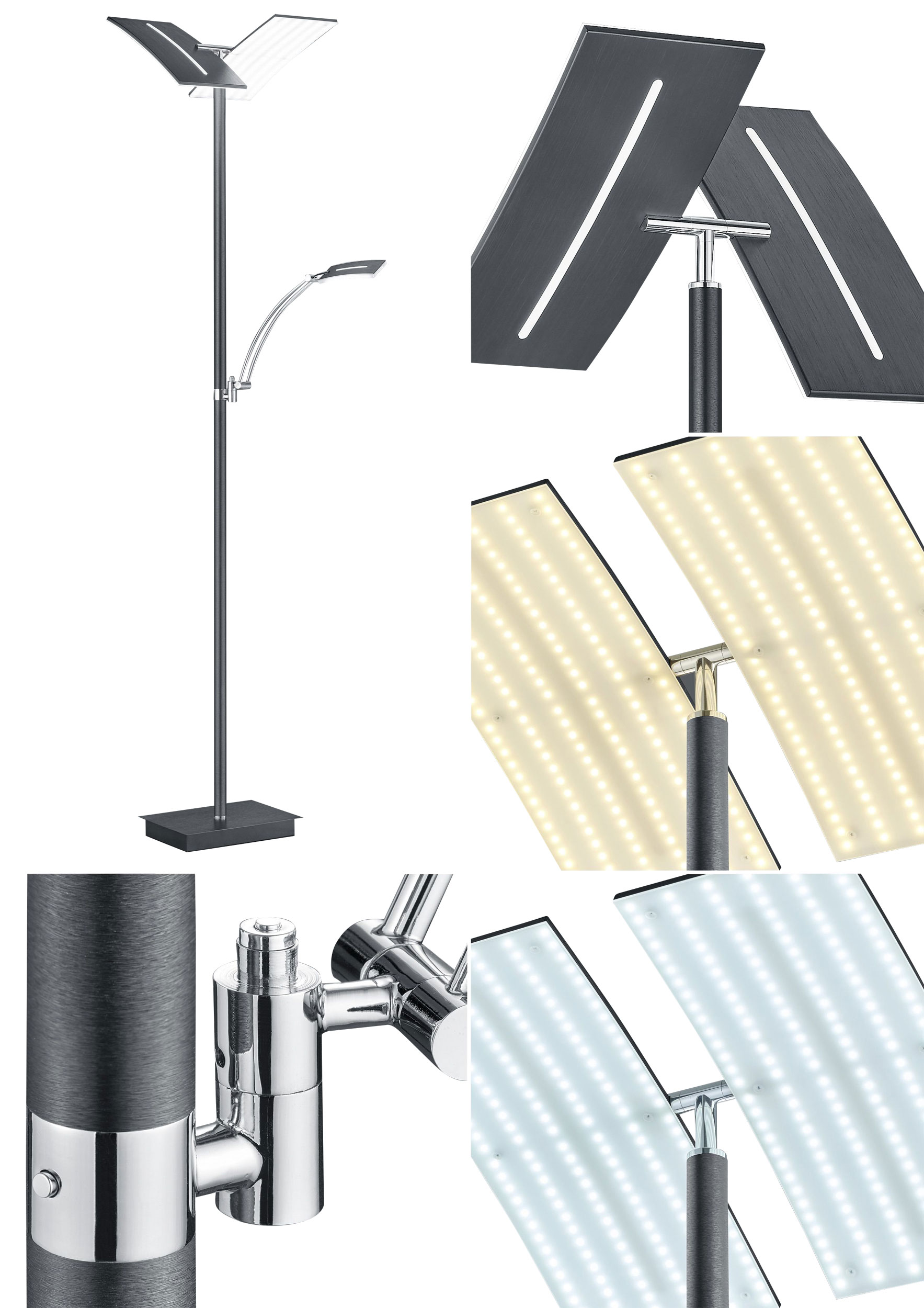 MONDOMondo LED-Stehleuchte 2flg