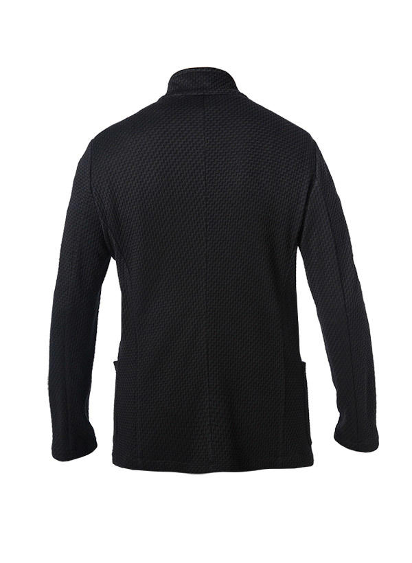 EMPORIO ARMANI, Strick-Sakko, Baumwolle-Viskose ungefüttert, schwarz