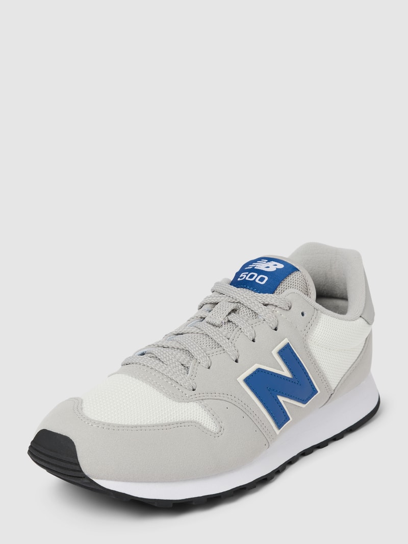 Sneaker mit Kontrastbesatz in mittelgrau