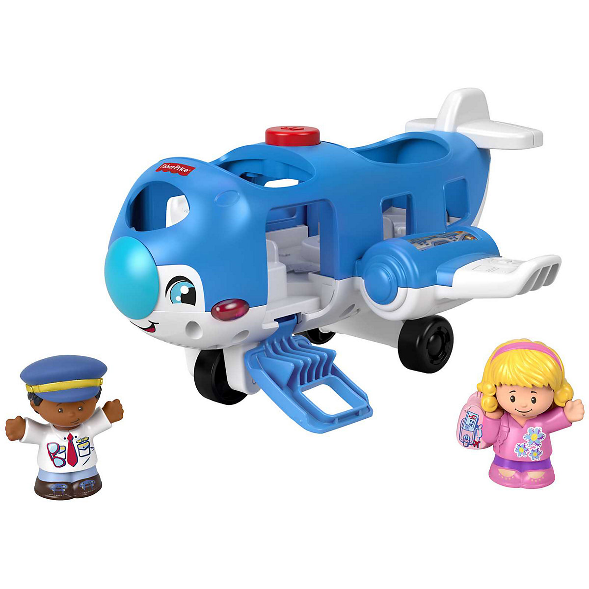 Fisher-Price Little People Flugzeug Spielzeug mit Figuren, Lernspielzeug