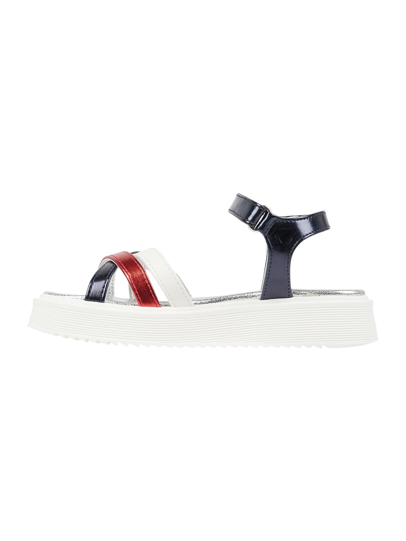 Sandalen in Metallic-Optik Modell 'Debora' in blau