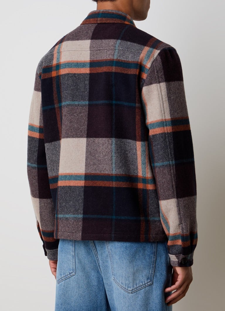 PS Paul Smith Harrington jacket in wool blend with checked design