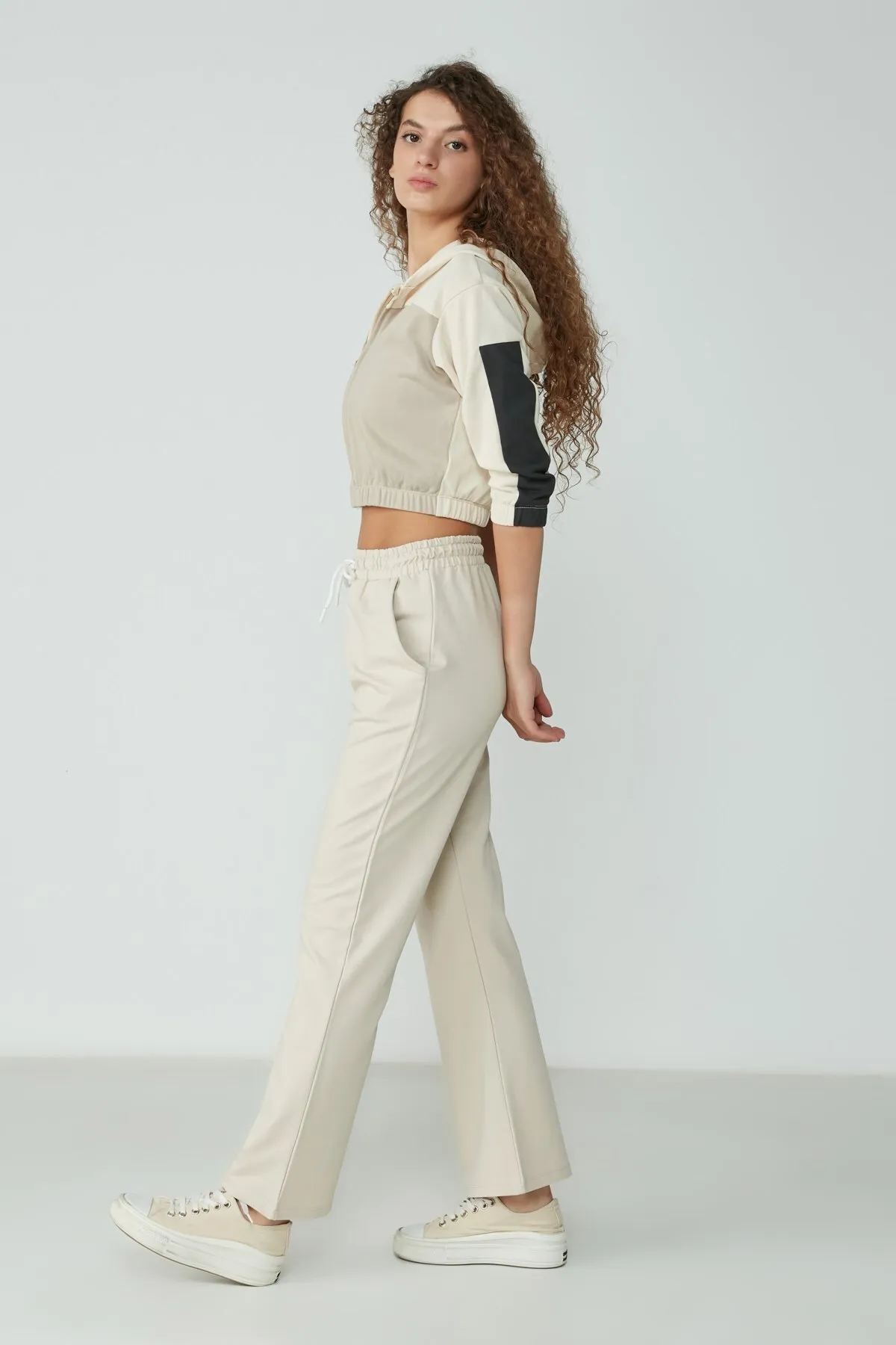 C&City  Espadrille-Jogginghose mit weitem Bein 736 Stone