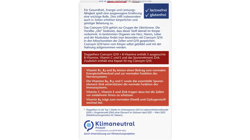 Doppelherz Coenzym Q10 + B-Vitamine 30 Kapseln