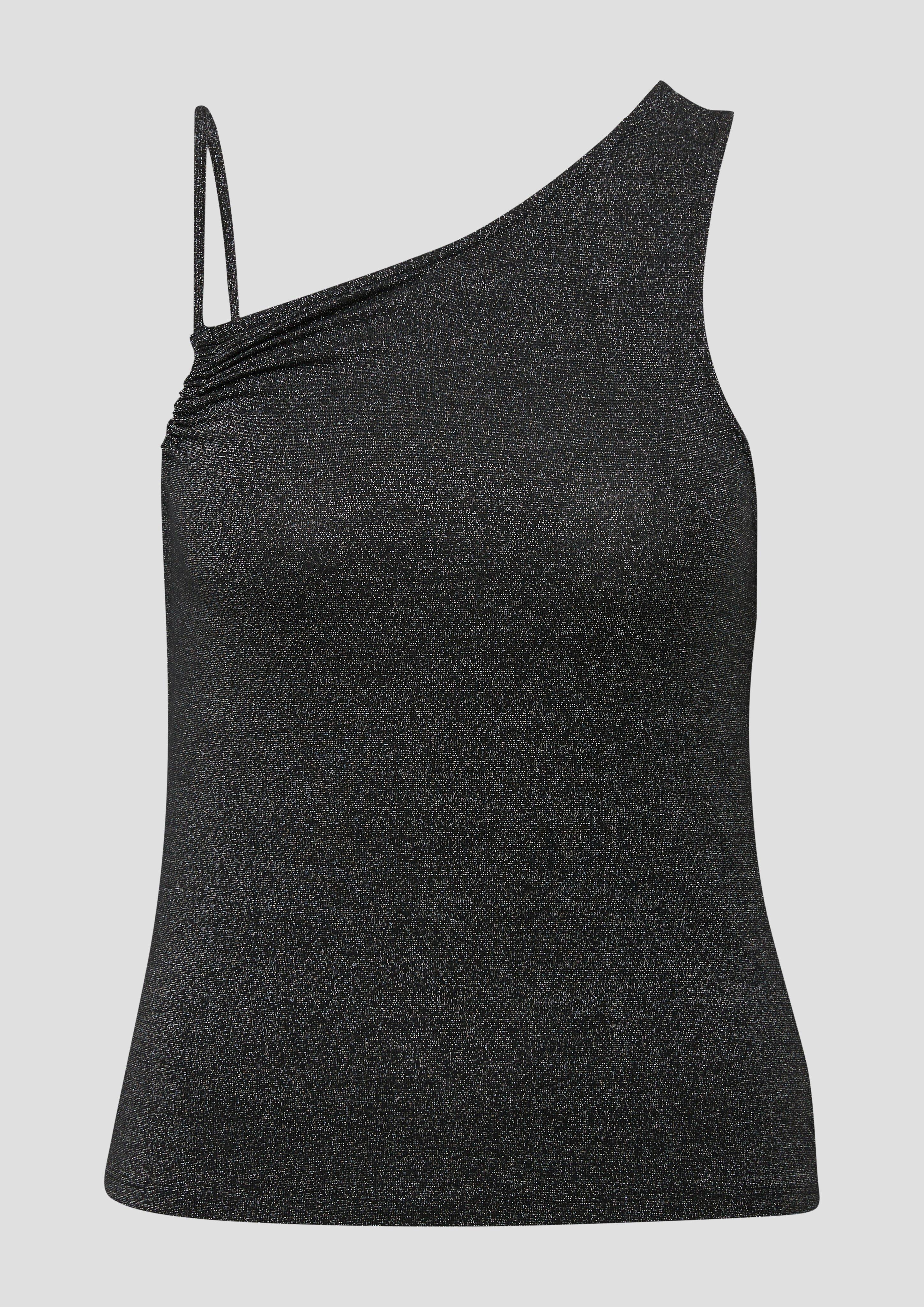 Glitzer-Top mit asymmetrischem Ausschnitt  2138331-9999