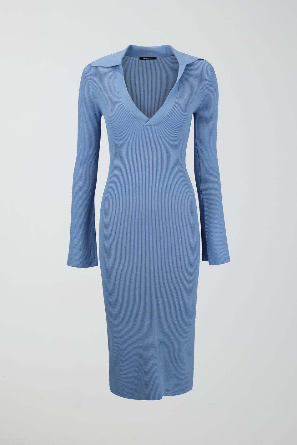 Collar knitted dress
