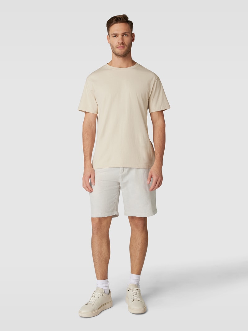 Shorts mit Bundfalten Modell 'alfonso' in ecru