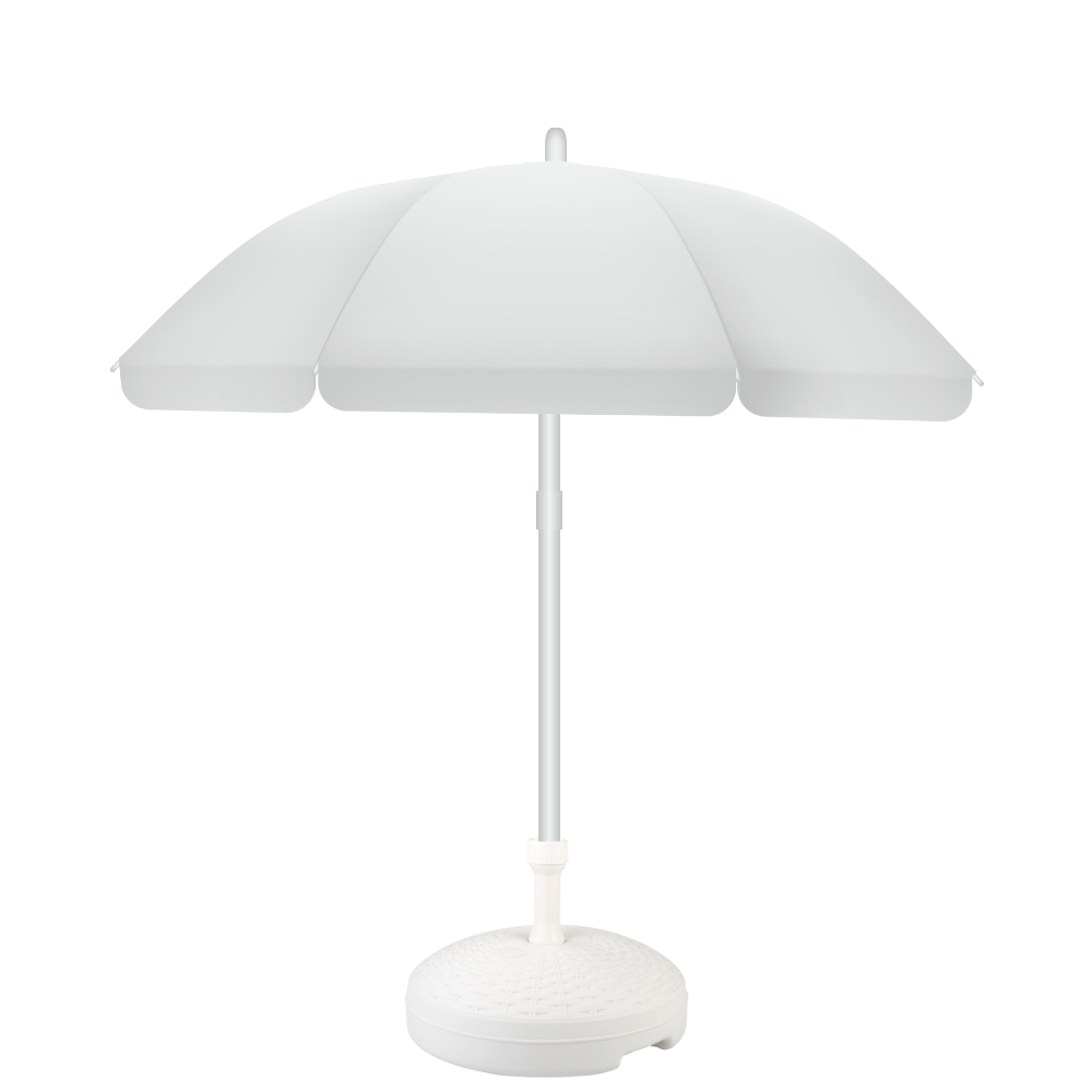 HIXA Aktiver Sonnenschirm Sockel füllbar Rattan Weiß 20 KG