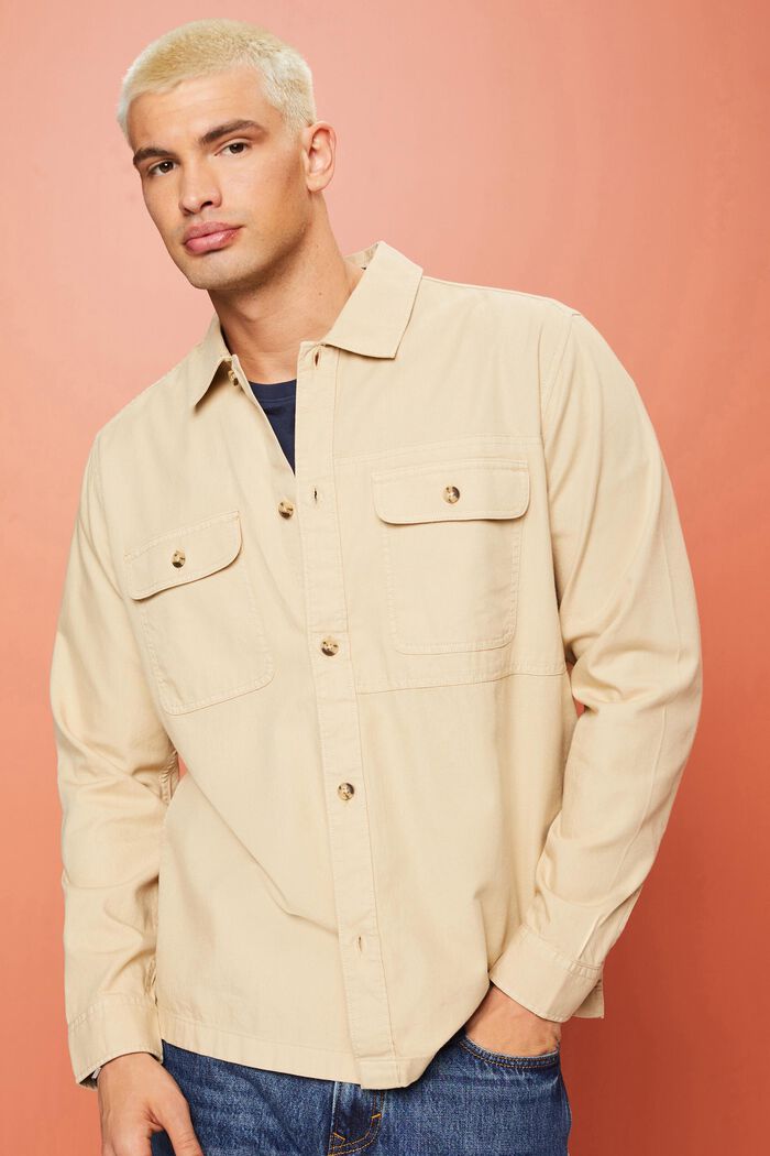 Twill-Overshirt, 100 % Baumwolle