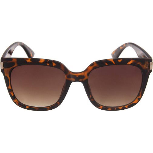 Leslii Sonnenbrille mit glänzender Schildplattoptik