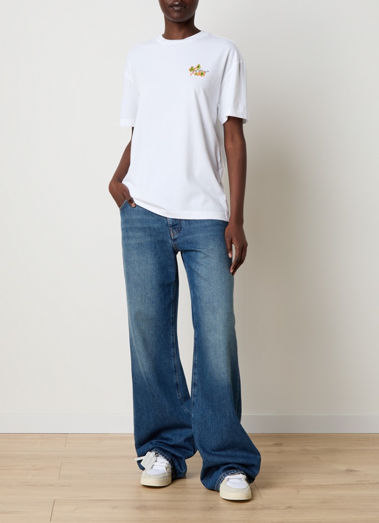 T-shirt Off-White Ramage con logo e stampa sul retro.