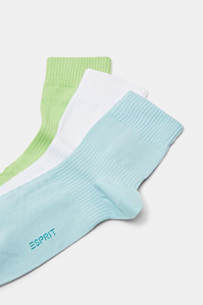 3er-Pack Gerippte Socken aus Bio-Baumwolle mit mittelhohem Schaft
