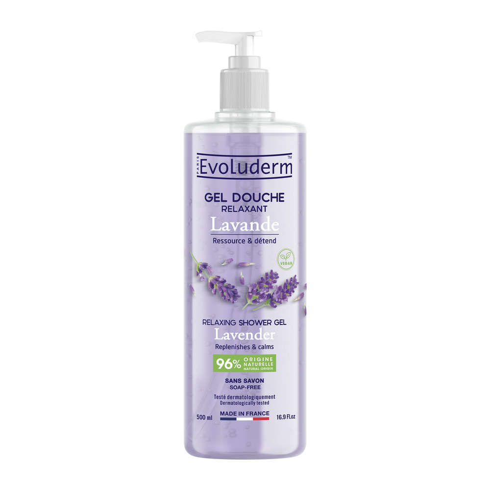 evoluderm Gel Douche Lavande - 500ml Gel Douche