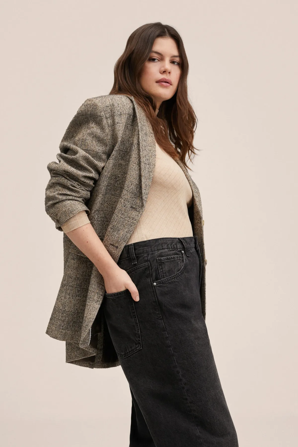 MANGO  27040172 Damen / Mädchen Schwarzer Denim