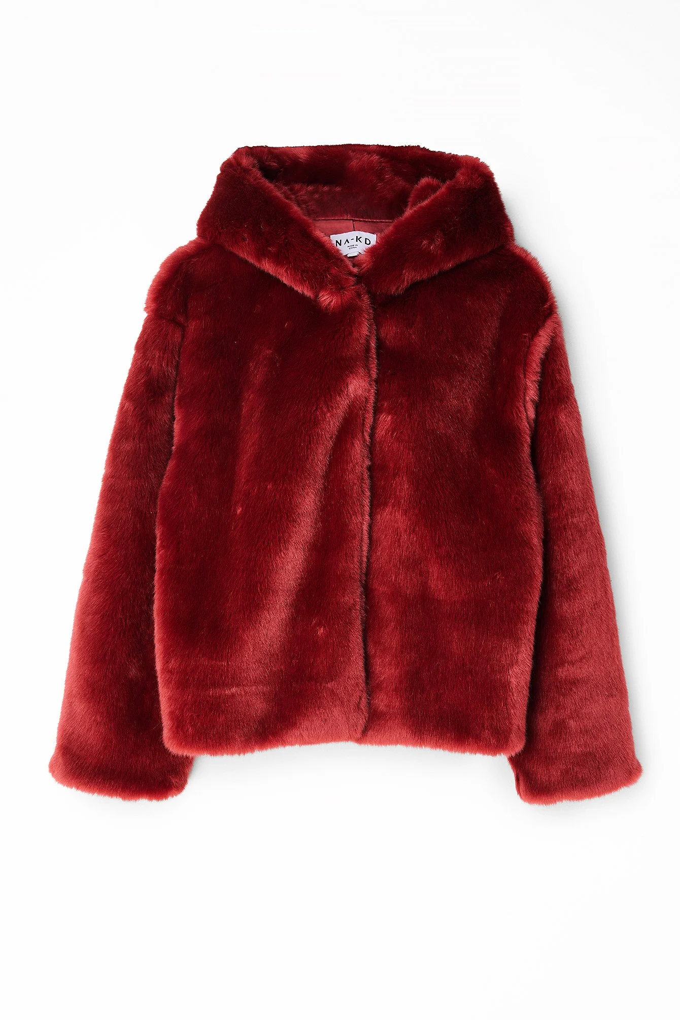 Kapuzenjacke mit Kunstpelz