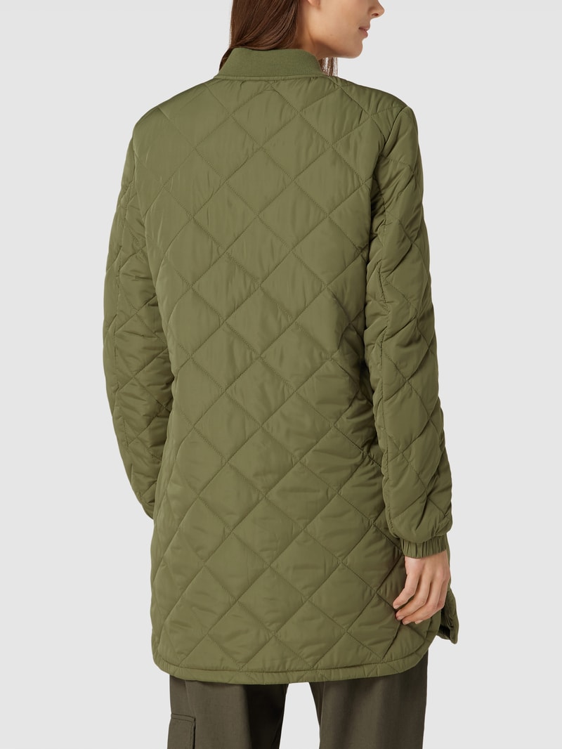 Steppjacke mit Stehkragen in khaki