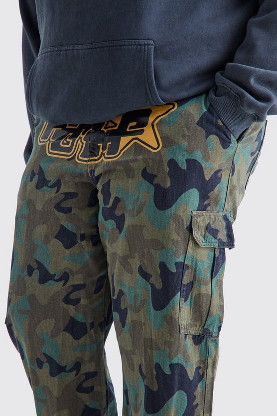 Plus lockere Camouflage Cargo-Hose