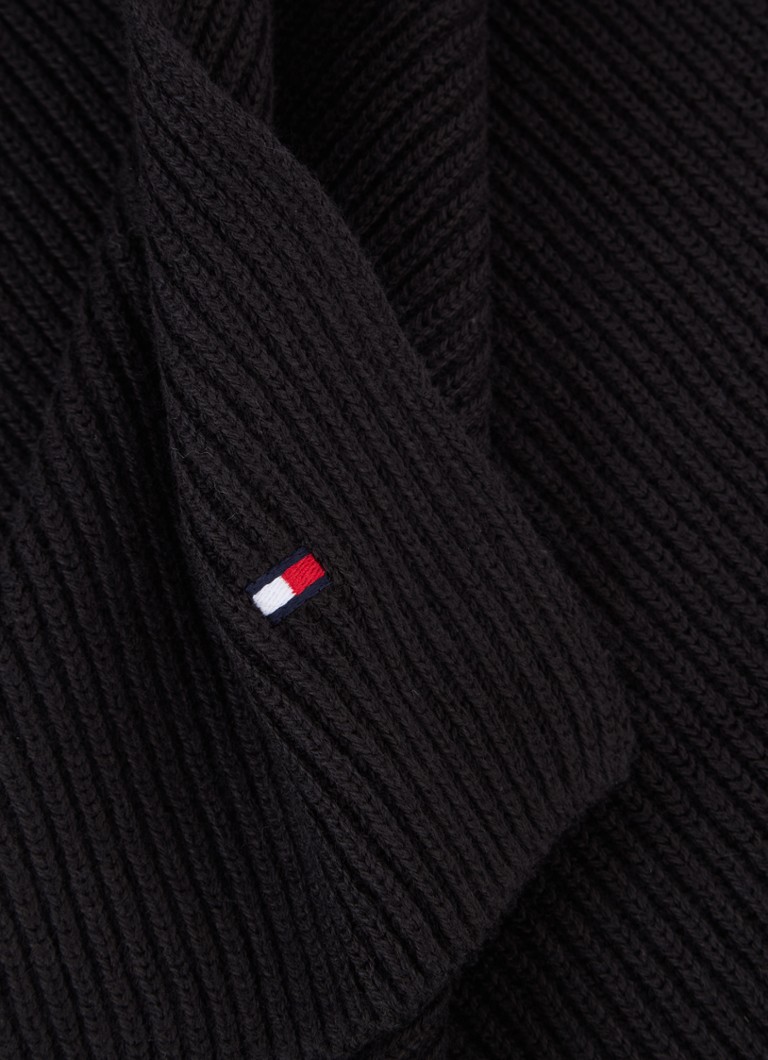 Tommy Hilfiger  Ribgebreide sjaal in kasjmierblend 185 x25 cm