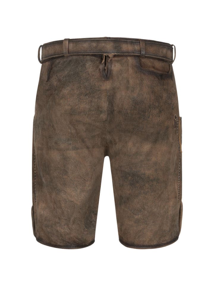 Nübler Lederhose kurz Edgar in Braun günstig kaufen