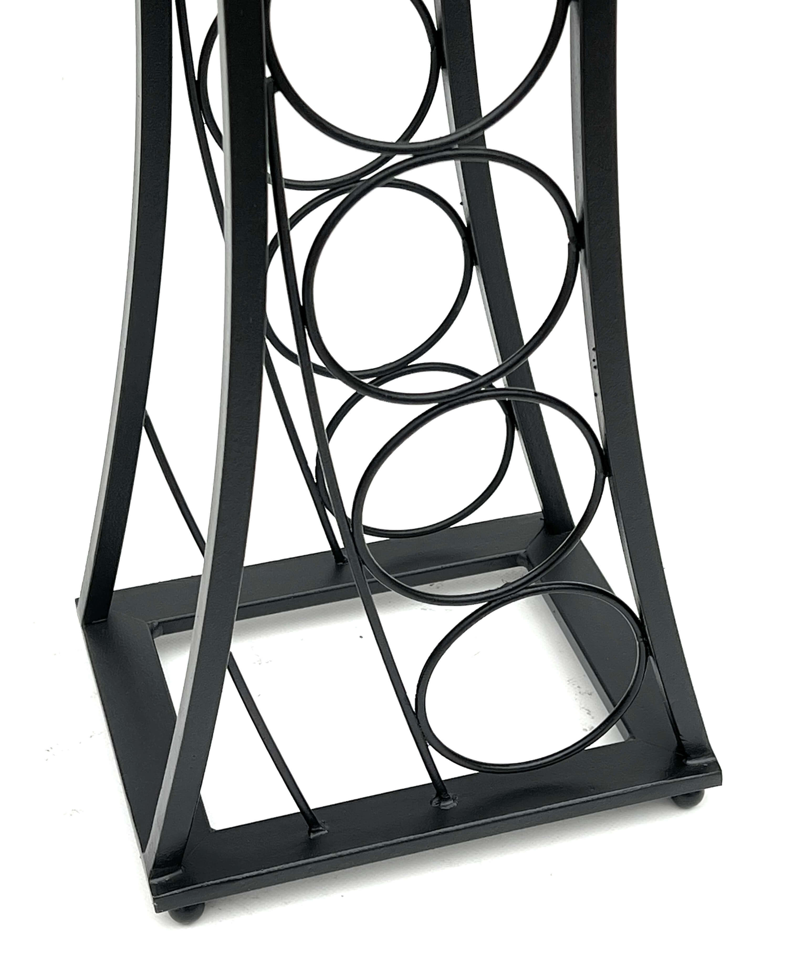 DanDiBo Weinregal Weinregal Metall Schwarz Stehend Mika 80 cm Flaschenregal Modern, Weinregal für 8 Flaschen