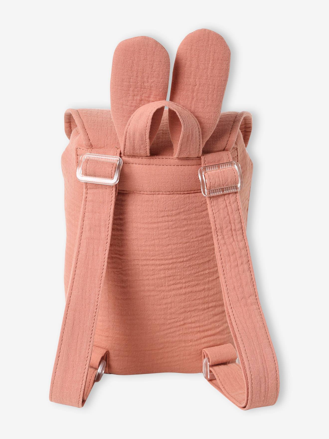 Sac à dos personnalisable en gaze de coton vieux rose