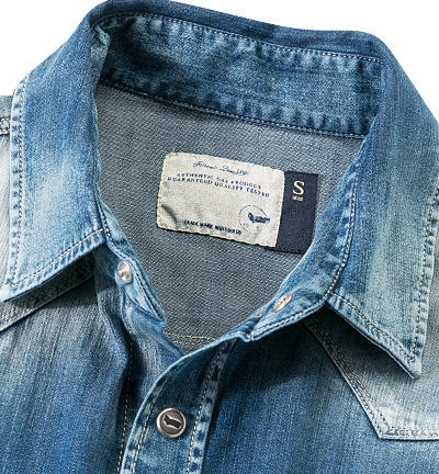 GAS, Jeanshemd, Slim Fit, Baumwolle, blau