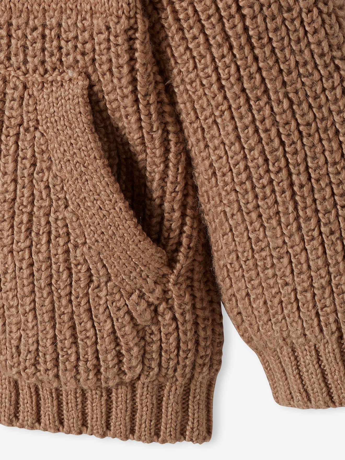 Gilet boutonné bébé capuche doublée peluche beige