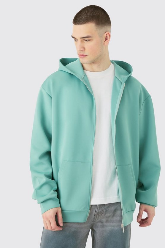 Tall Oversize Scuba Hoodie mit Reißverschluss