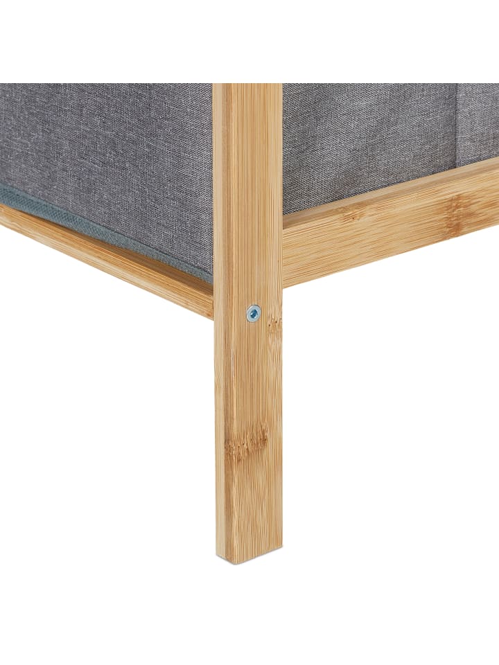 relaxdays Badregal in Natur/ Grau - (B)43 x (H)76 x (T)27 cm günstig kaufen onesize