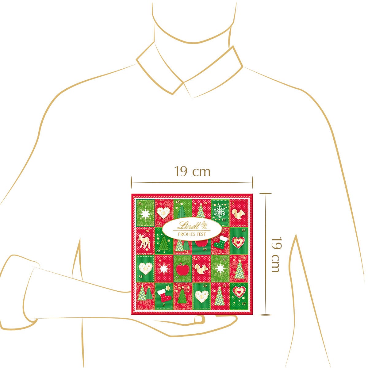 Frohes Fest Mini-Tisch-Adventskalender, 115g