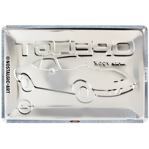 Nostalgic Art Retro Blechschild 20x30cm, Motiv "Opel - GT since 1968", 1 Stück - ATU