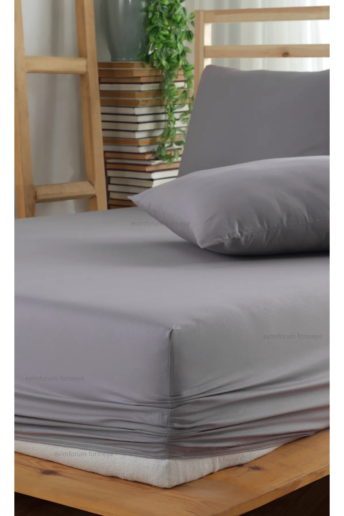 Formeya  Spannbettlaken-Set aus 100 % Baumwolle (mit Kissenbezug), Ranforce-Stoff, 5 verschiedene Größen