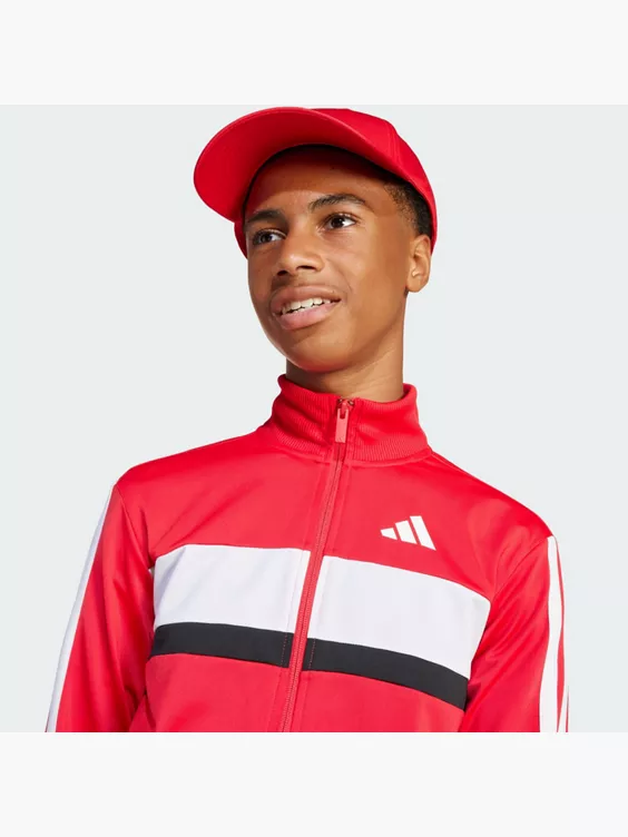adidas Seasonal Essentials Tiberio 3-Streifen Tricot Kids Trainingsanzug