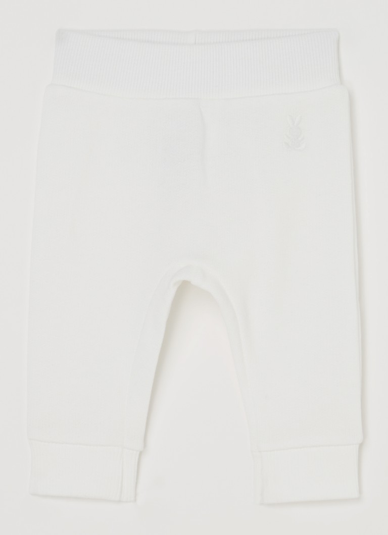 Pantaloni de trening Benetton cu croială conică și broderie.