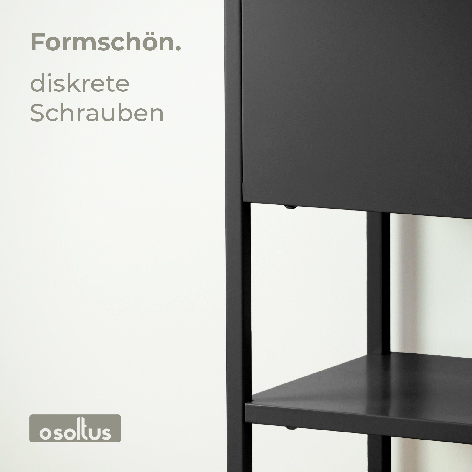 osoltus Raumteiler osoltus Pflanzkasten Raumteiler cube black schwarz Konsole 80cm