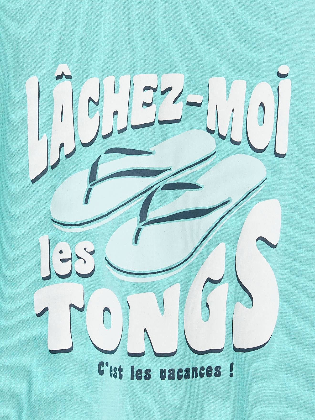 Vertbaudet Jungen T-Shirt mit Urlaubsmotiv - mandarine
