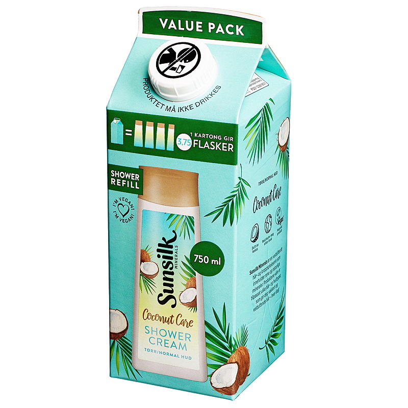 Sunsilk Dusjsåpe 750 ml refill Coconut Sunsilk