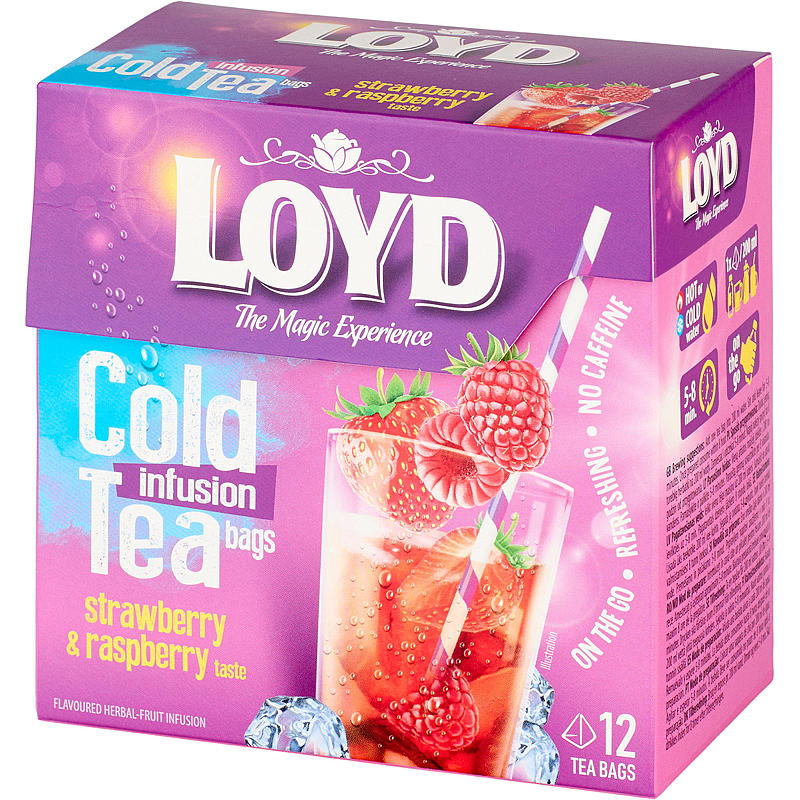 Loyd Iste-poser 12-pk jordbær/bringebær Loyd
