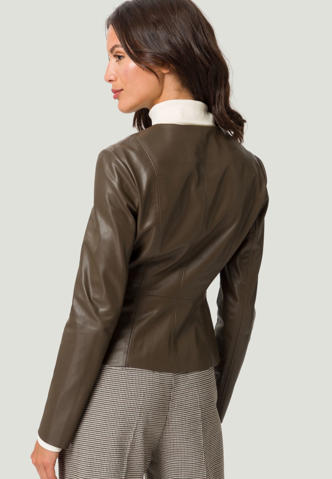 Jacke in Lederoptik